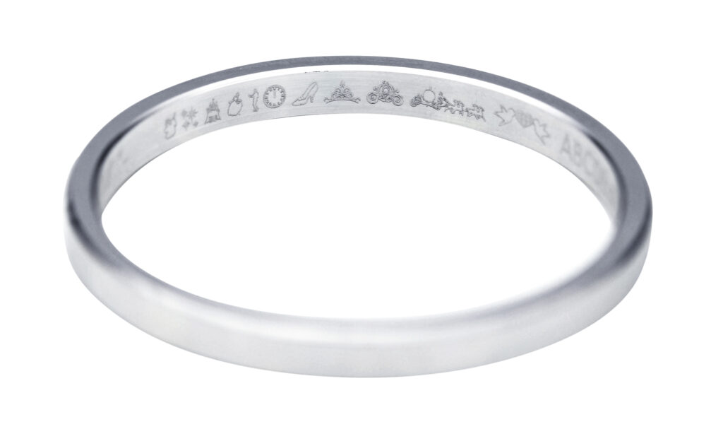 シンデレラの結婚指輪・婚約指輪　刻印イメージ
