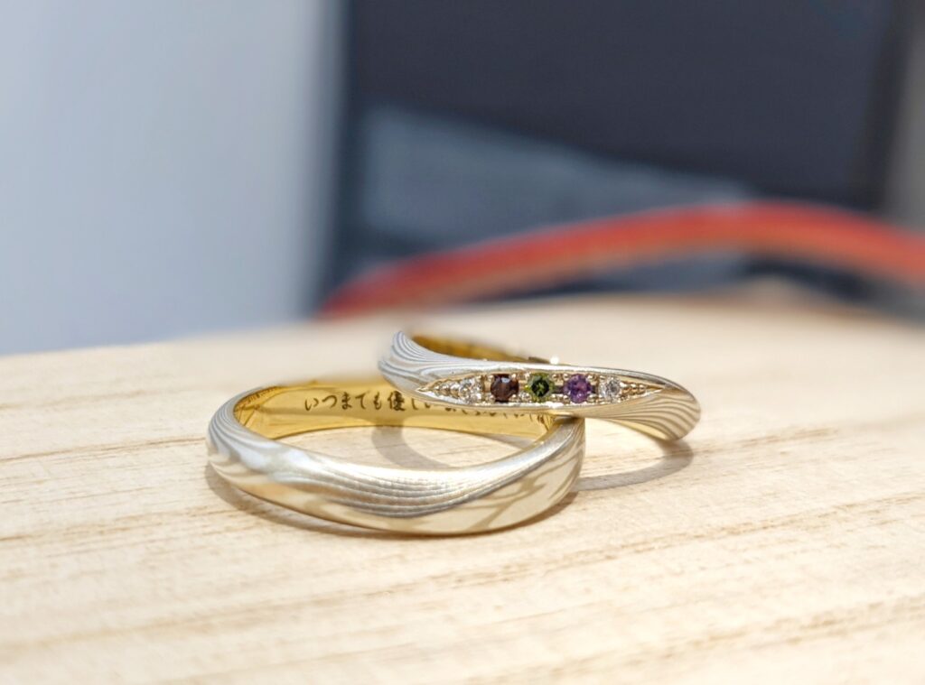 杢目金屋の結婚指輪　弓桜