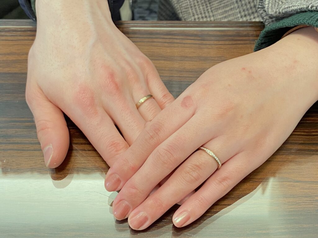京木目の結婚指輪、俄