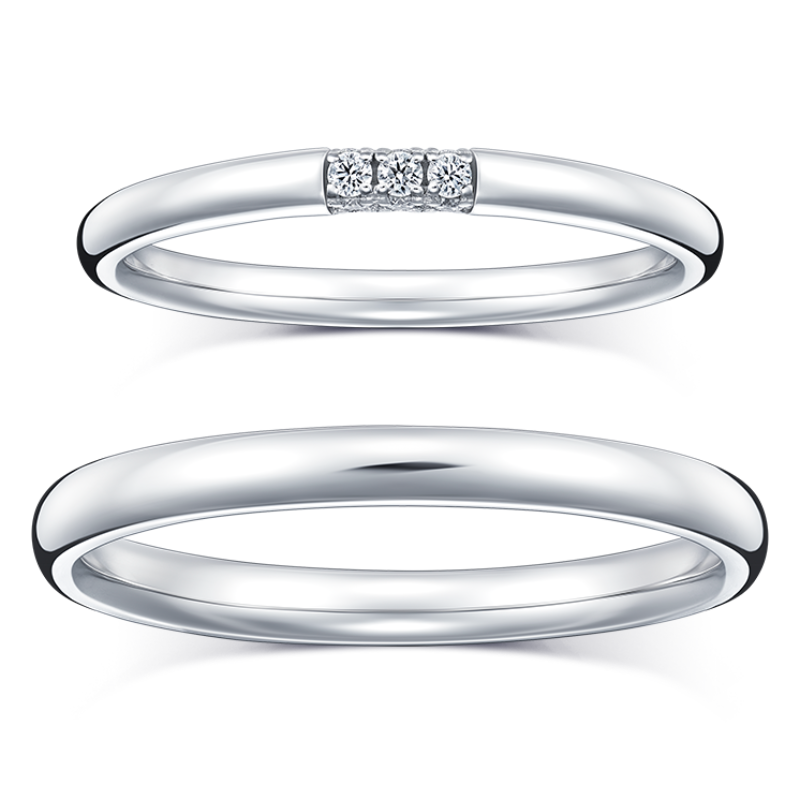 土岐市の婚約・結婚指輪ブランド ラザールダイヤモンド「スリーサイド」