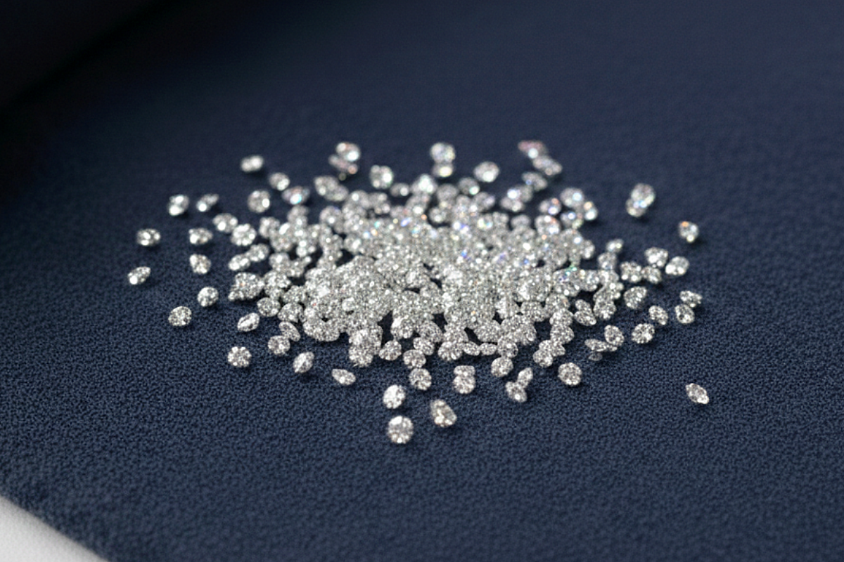 ラボグロウンダイヤモンド、人工ダイヤモンド、たくさんのルース