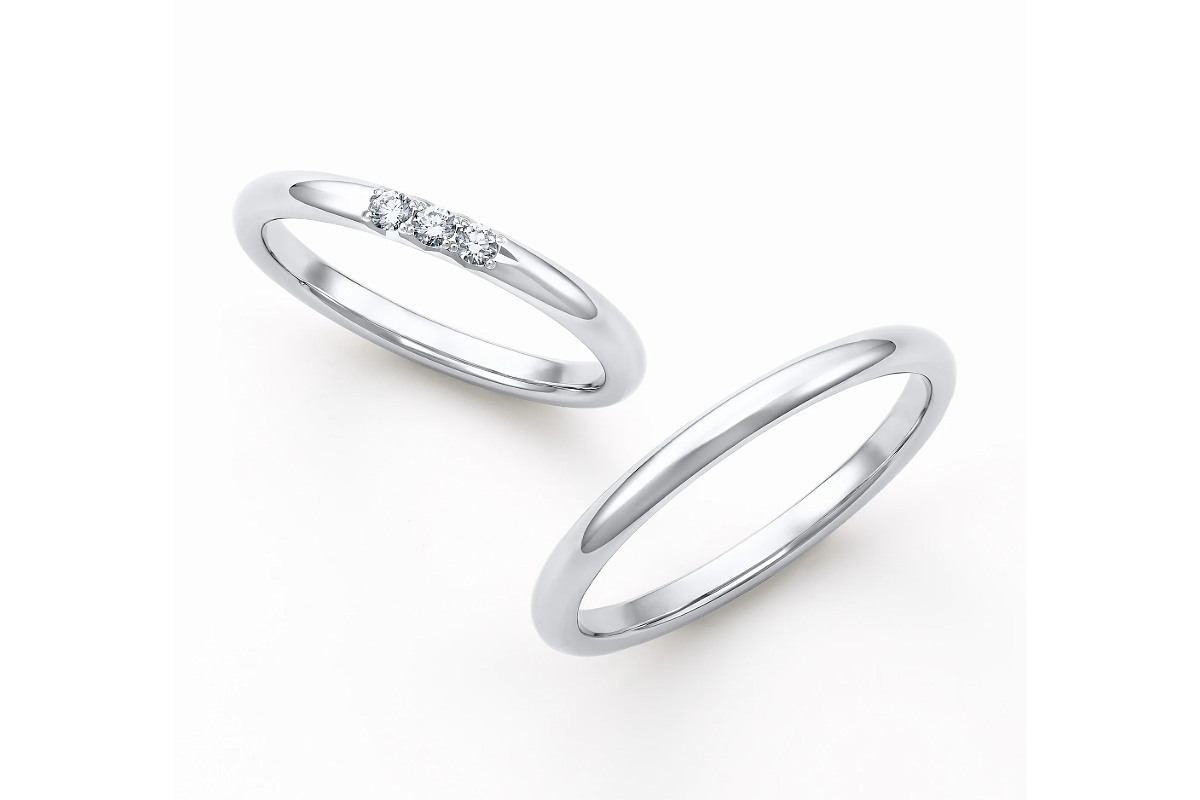 Pt999高純度プラチナの結婚指輪「ロイヤルアッシャー」WRB914/WRA904