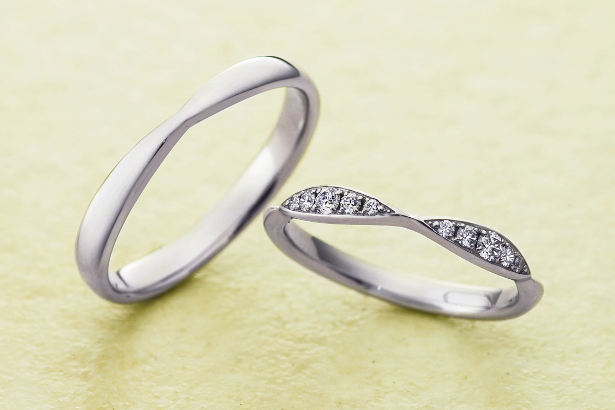 ラザールダイヤモンド フェアリープラチナムシリーズ結婚指輪「クレマチス（FH033PR/034PR）」