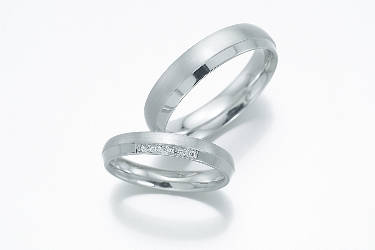 ツヤありとつや消しのコンビの結婚指輪 フィッシャー