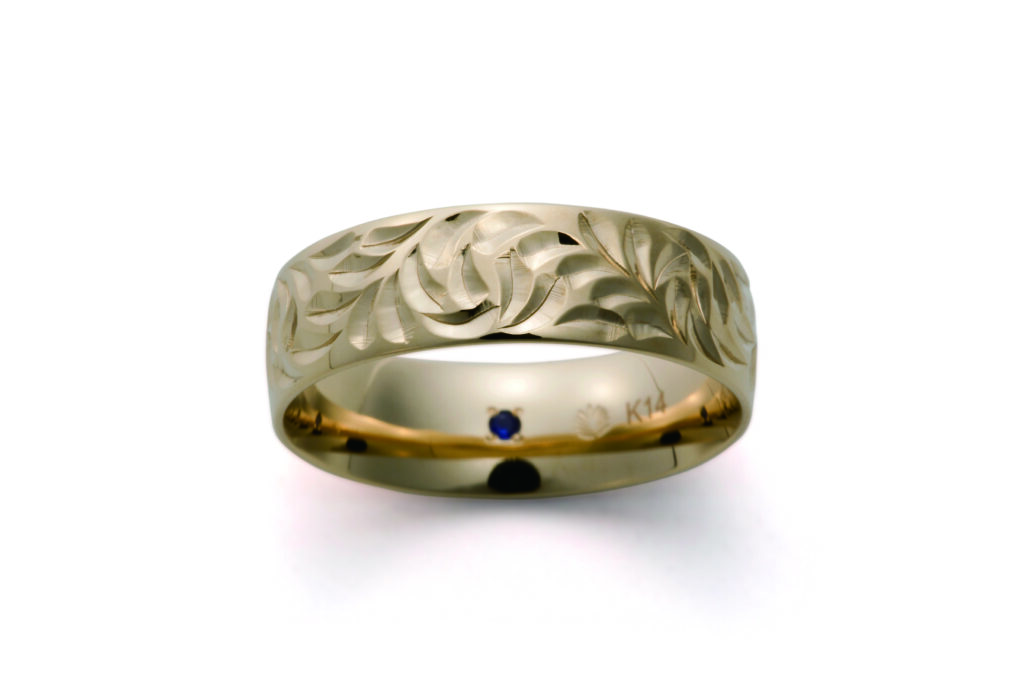 マカナの結婚指輪「K14バレルタイプ」