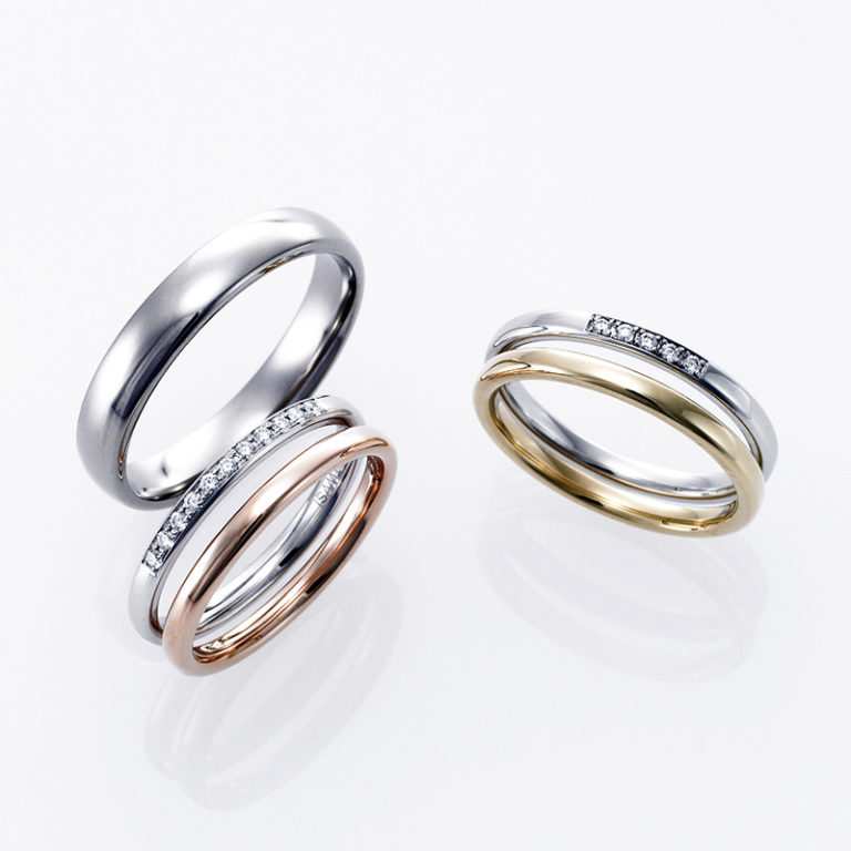 プラチナとゴールドの結婚指輪