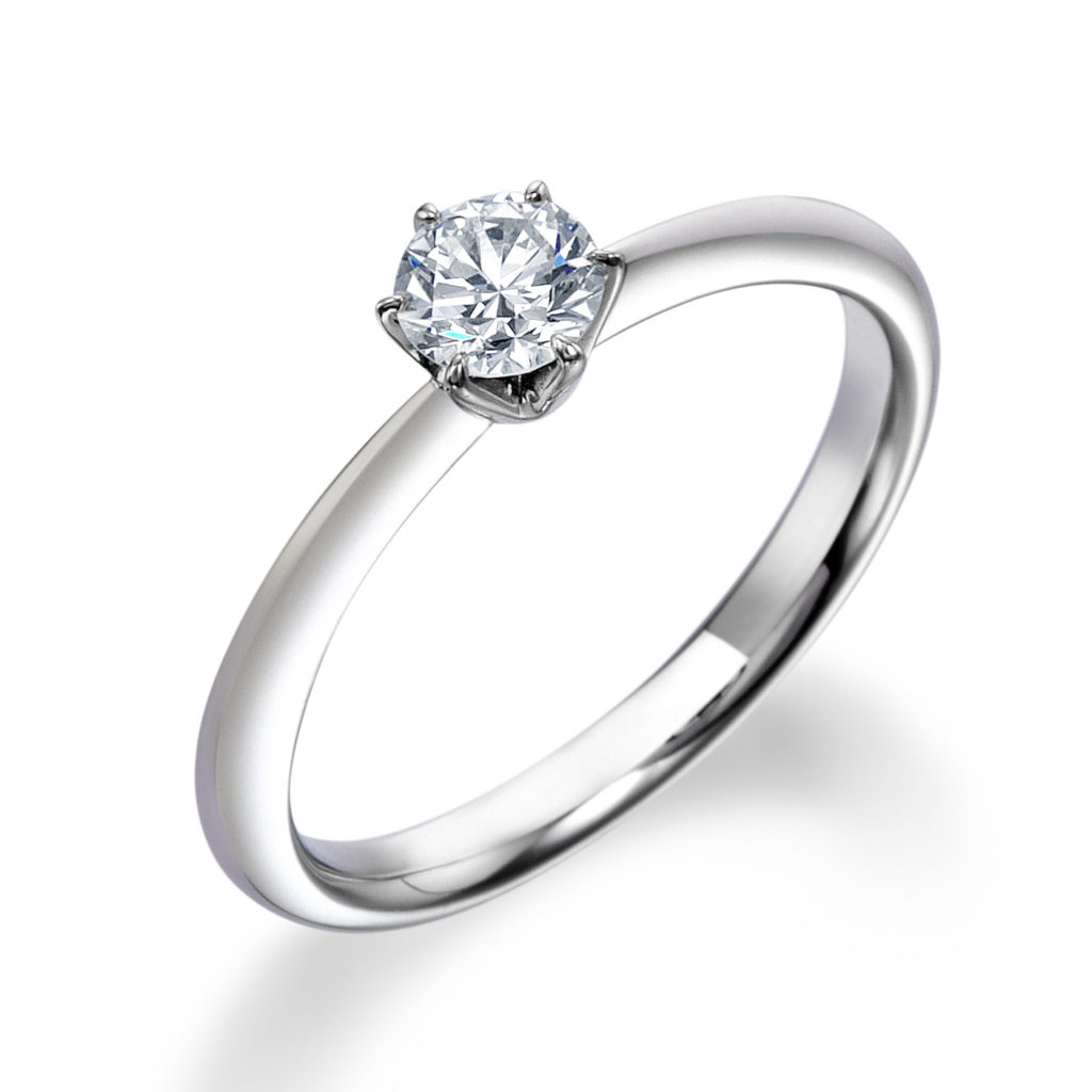 ロイヤル・アッシャー・ダイヤモンドの婚約指輪「ERA251」