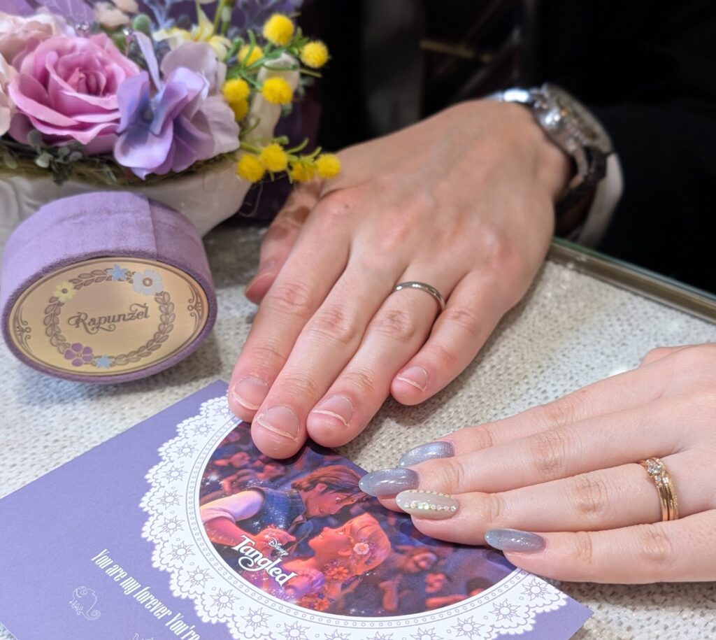 ラプンツェルの婚約指輪と結婚指輪