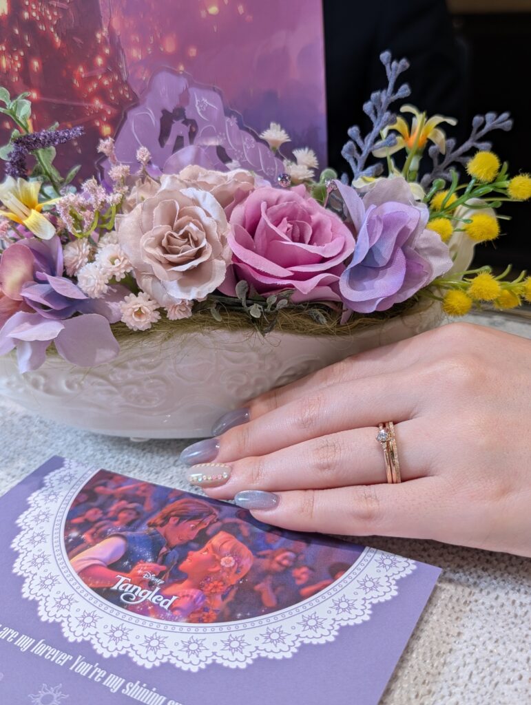 ラプンツェルの婚約指輪と結婚指輪