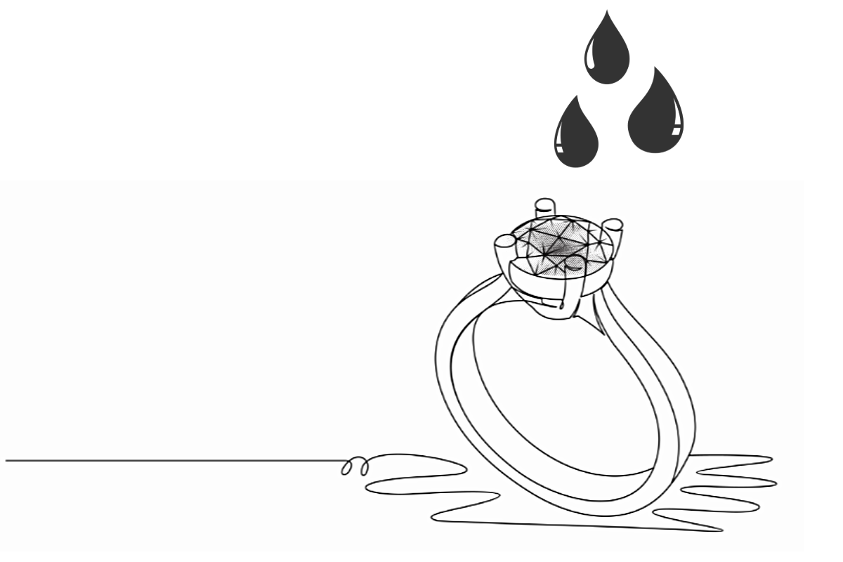 ダイヤモンドと油分