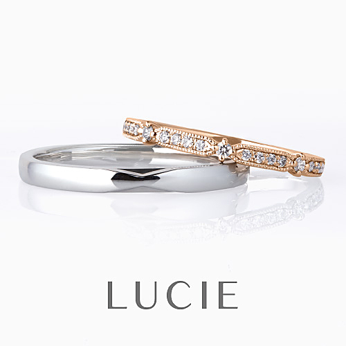 ミル打ちの結婚指輪　ルシエ「クロシェ」