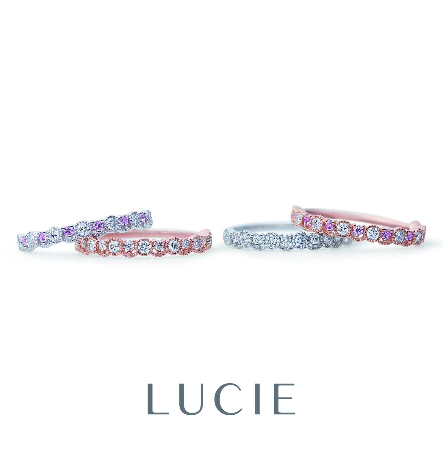 ミル打ちの結婚指輪　ルシエ「コルレット」