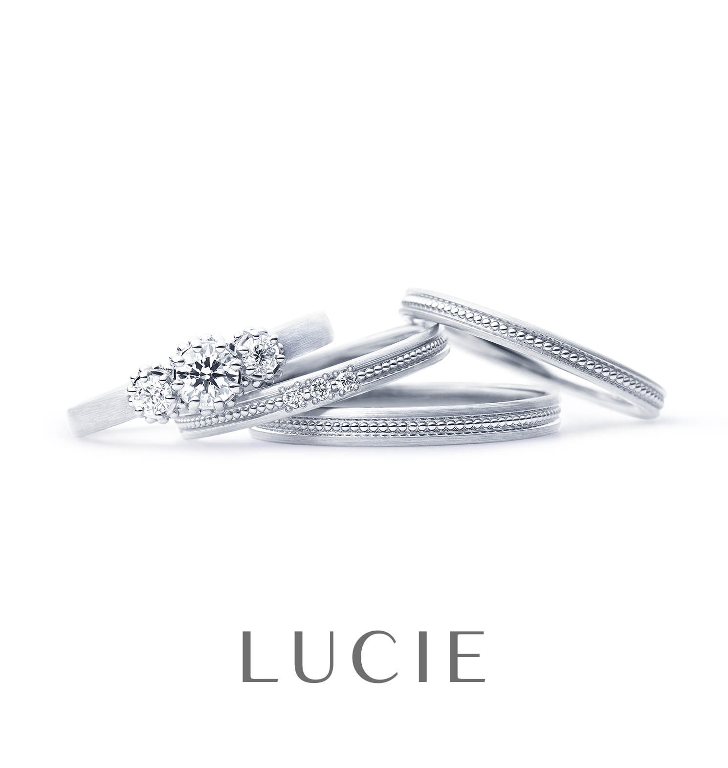 ミル打ちの結婚指輪　ルシエ「コリーヌ」