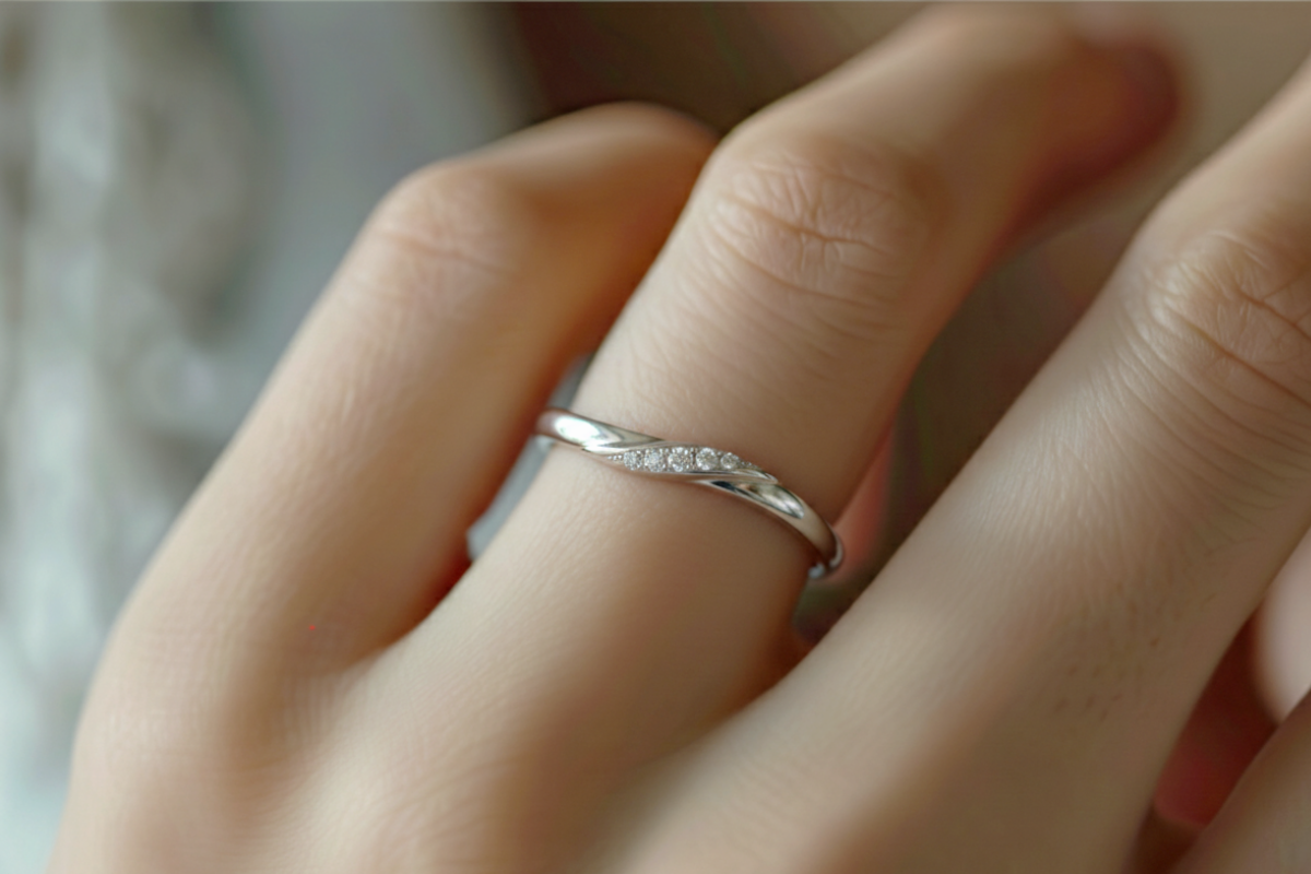 ダイヤ5石の結婚指輪