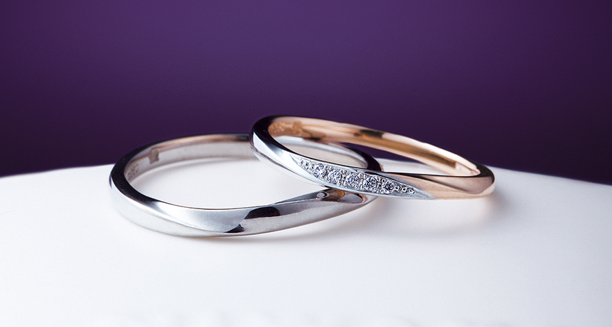 ゴールド×プラチナのコンビリング「にわか(NIWAKA)