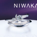 NIWAKA（ニワカ）の婚約指輪、結婚指輪「月彩・月の雫」