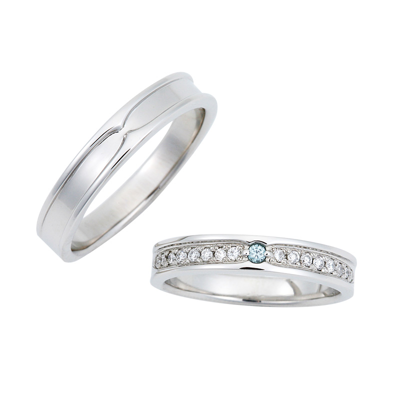 1280069 1280070 - スウィートブルーダイヤモンド | 結婚指輪