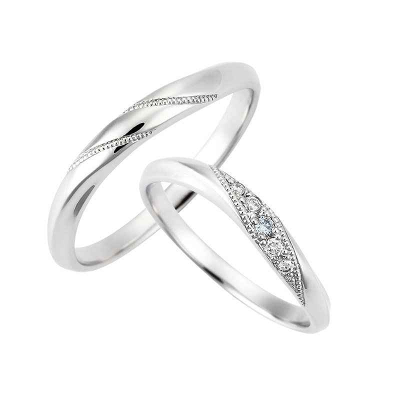 LB00022 LB00023 - スウィートブルーダイヤモンド | 結婚指輪