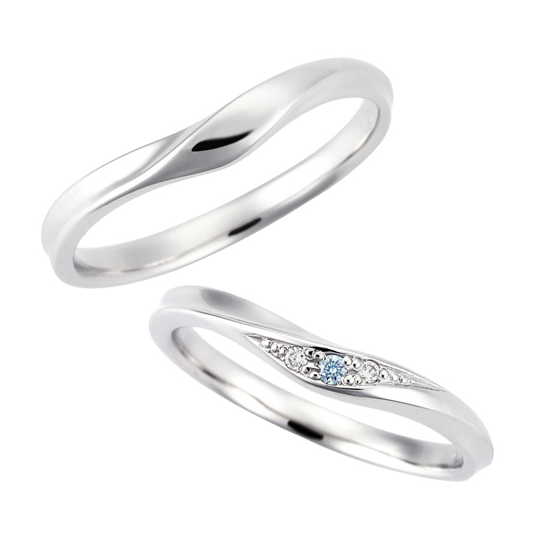 LB00020 LB00021 - スウィートブルーダイヤモンド | 結婚指輪