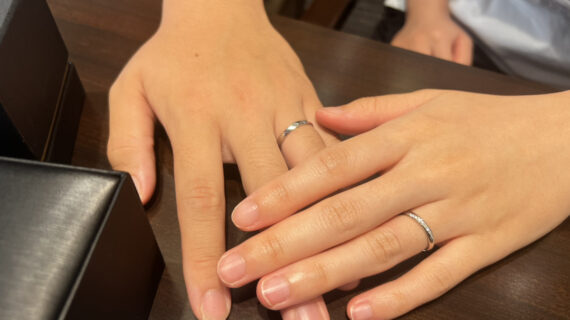 ラザールダイヤモンドの結婚指輪をお作りいただきました