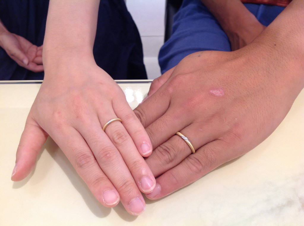 クッカクッカの結婚指輪をお作り頂きました。