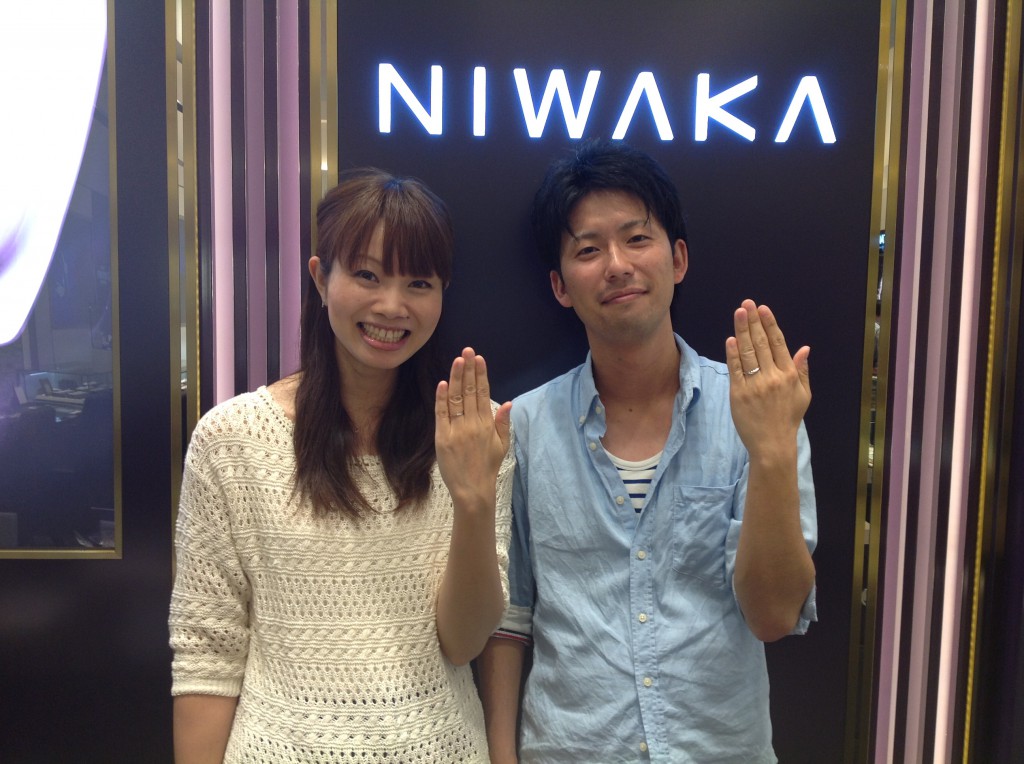 ＭａｒｉａｇｅとＮＩＷＡＫＡの結婚指輪をお作り頂きました！