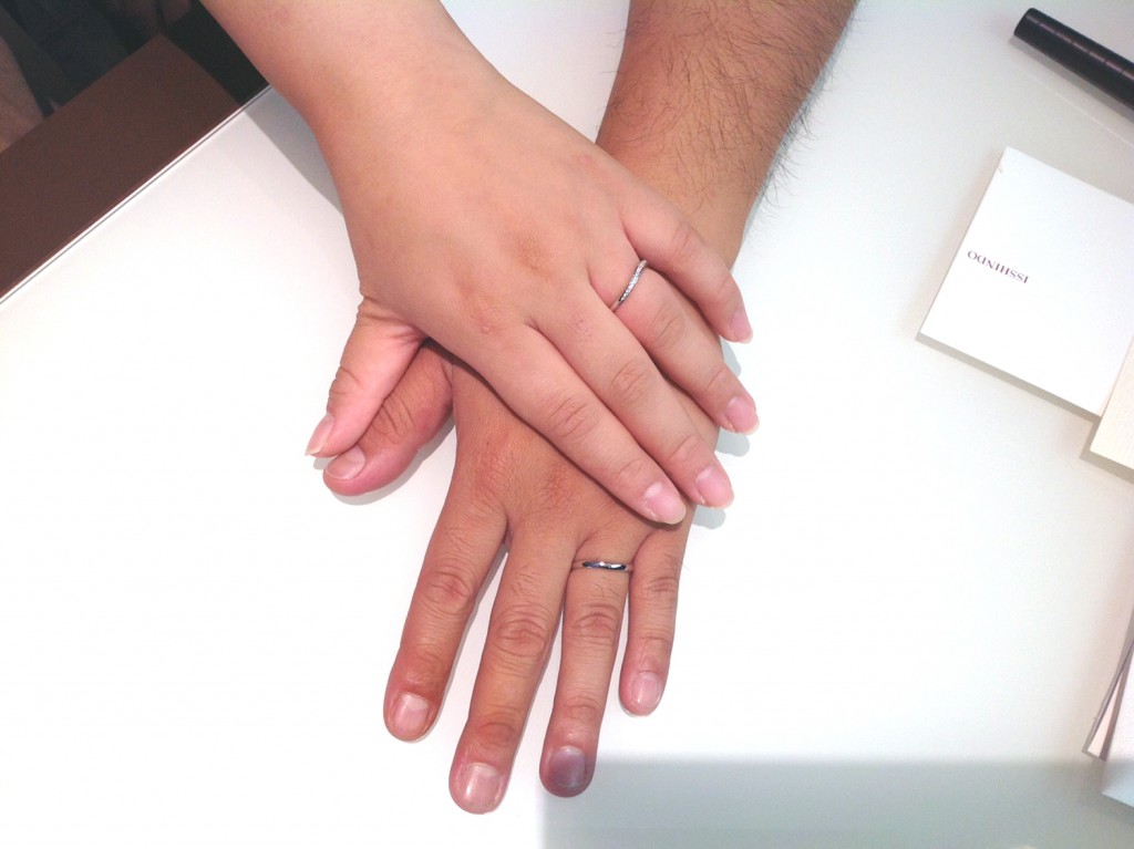 ルシエの結婚指輪をお作り頂きました。