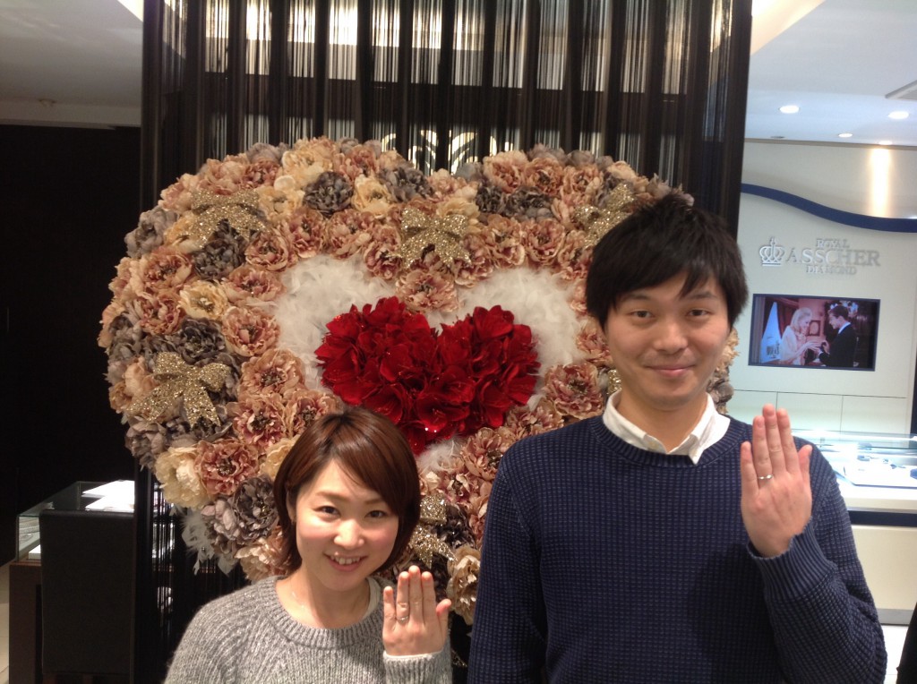 ポンテヴェキオの結婚指輪をお作り頂きました。