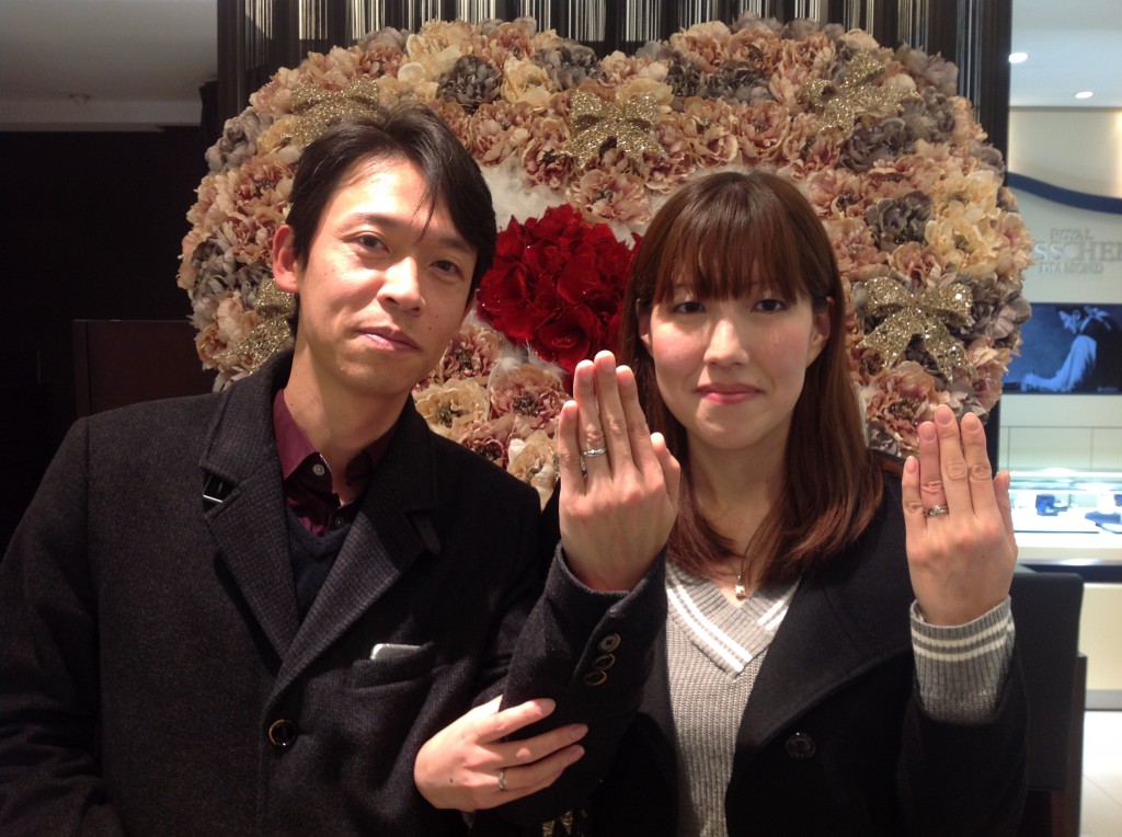 アフラックスの婚約指輪・結婚指輪をお作り頂きました