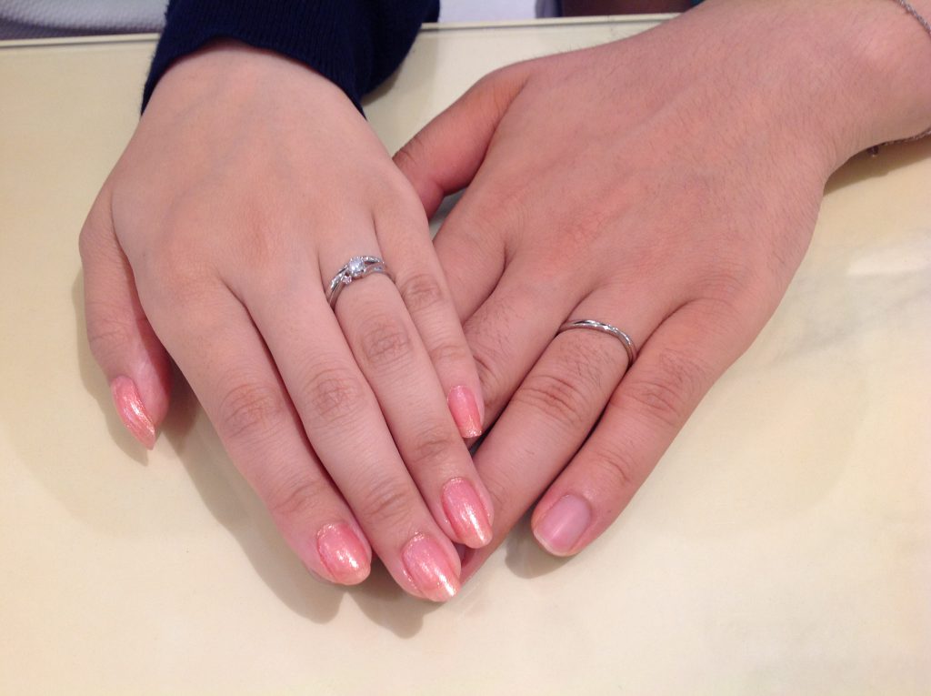 ポンテヴェキオ婚約指輪・結婚指輪をお作り頂きました。