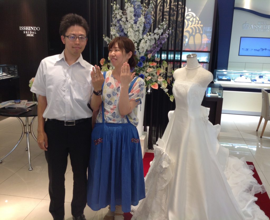Cafe Ringのご結婚指輪をお作り頂きました。