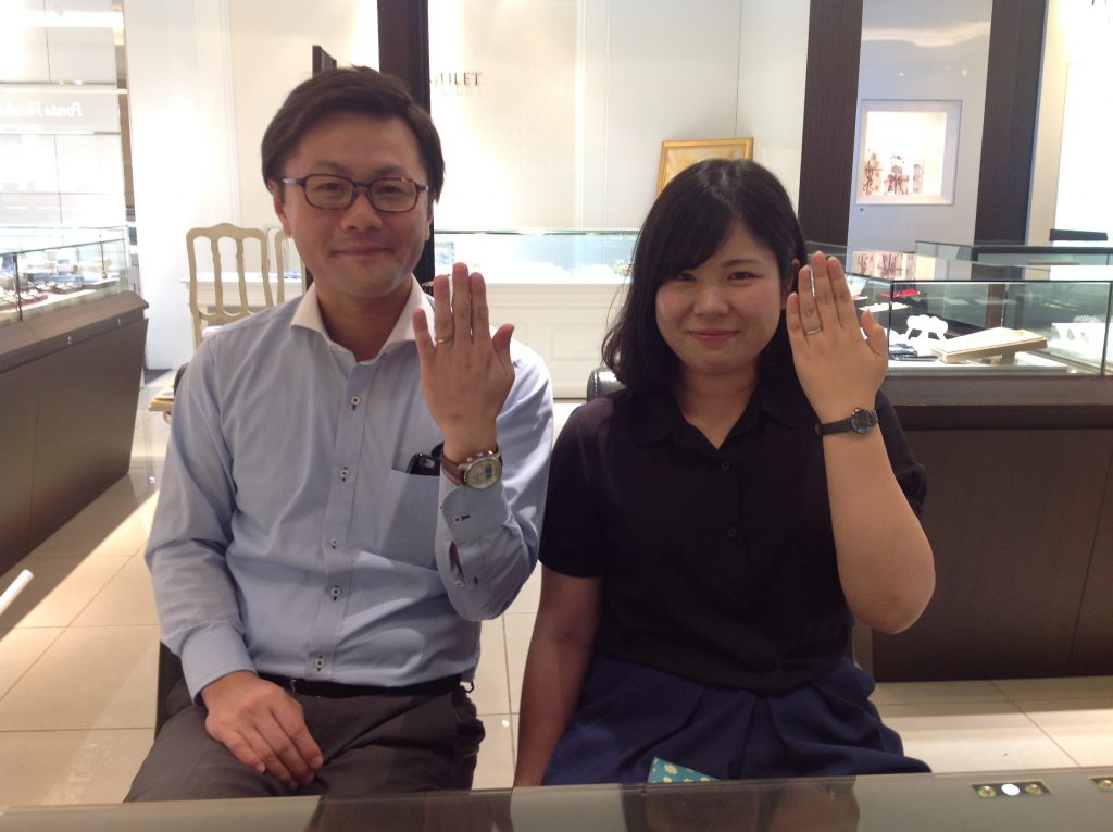 ポンテヴェキオの結婚指輪をお作り頂きました。