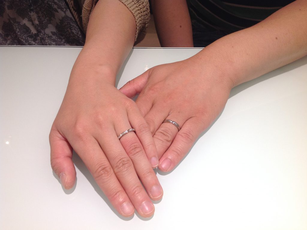 ポンテヴェキオの結婚指輪をお作り頂きました。