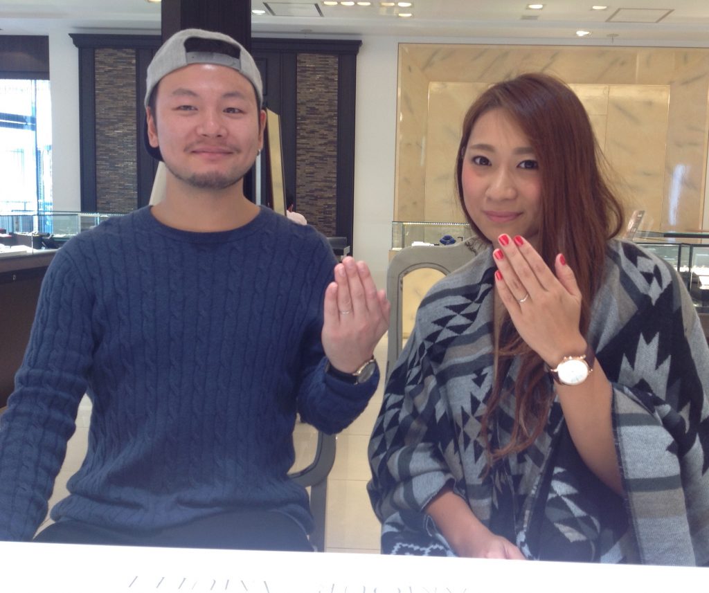 アムール アミュレットの結婚指輪をお作り頂きました。