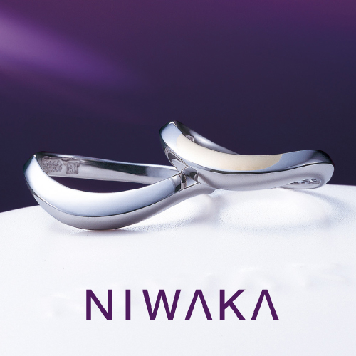 上弦の月（じょうげんのつき）｜NIWAKA（にわか）結婚指輪