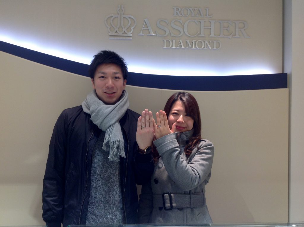ロイヤルアッシャーのご結婚指輪をお作り頂きました!