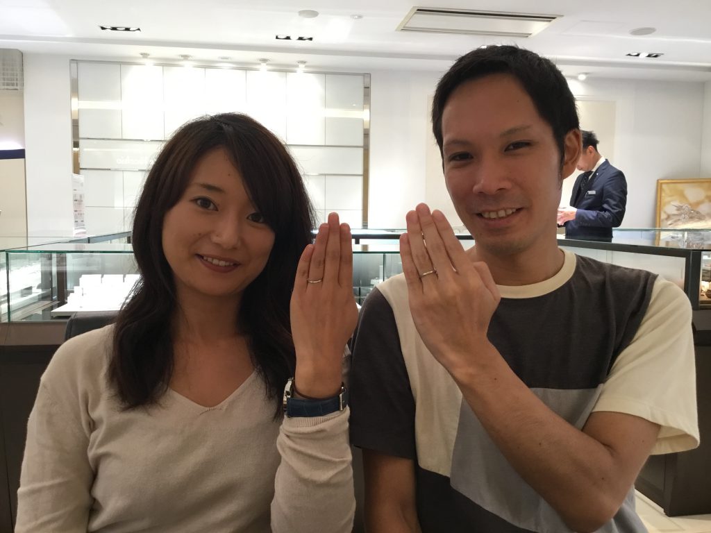 ポンテヴェキオのご結婚指輪をお作り頂きました!