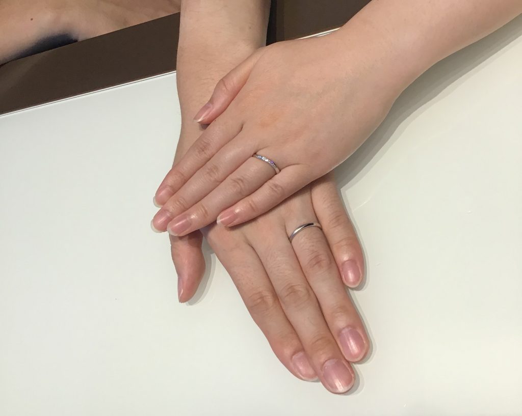【飯田市】カフェリングのご結婚指輪をお作り頂きました!