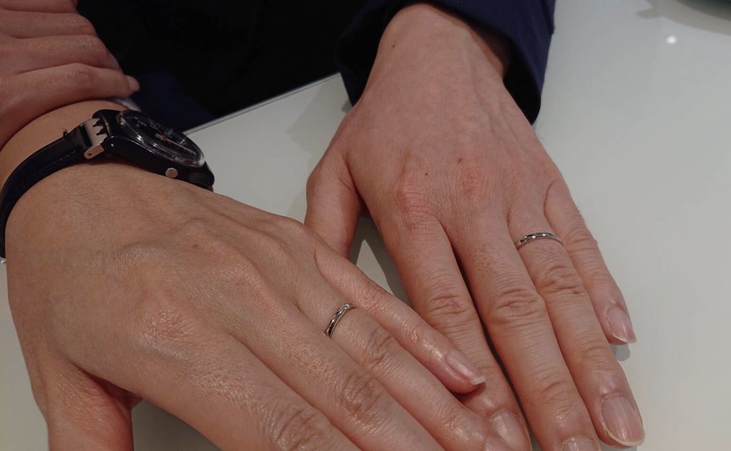 【長野市】カフェリングの結婚指輪をお作り頂きました！