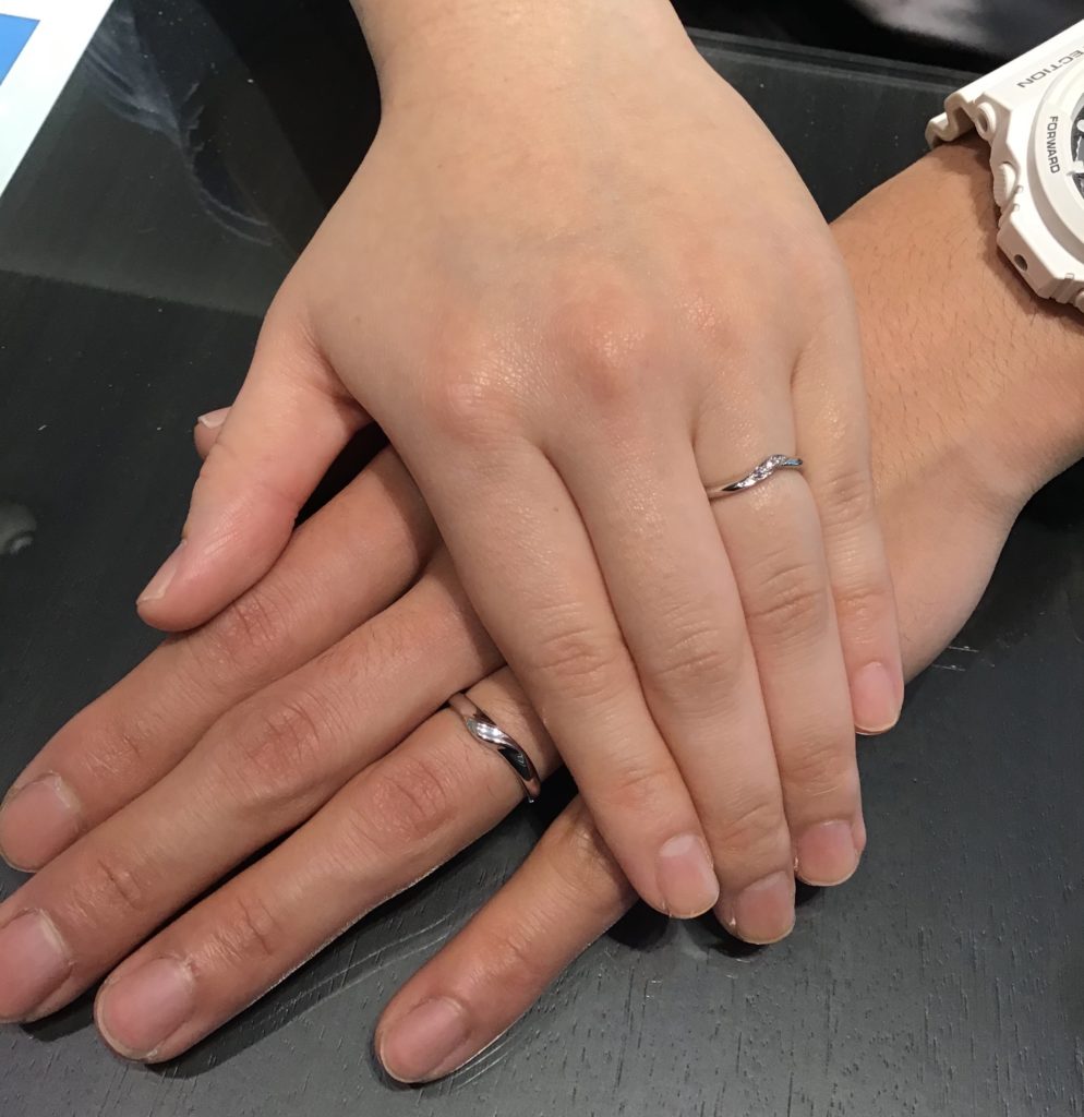 【岡谷市】カフェリングの結婚指輪をお作り頂きました！