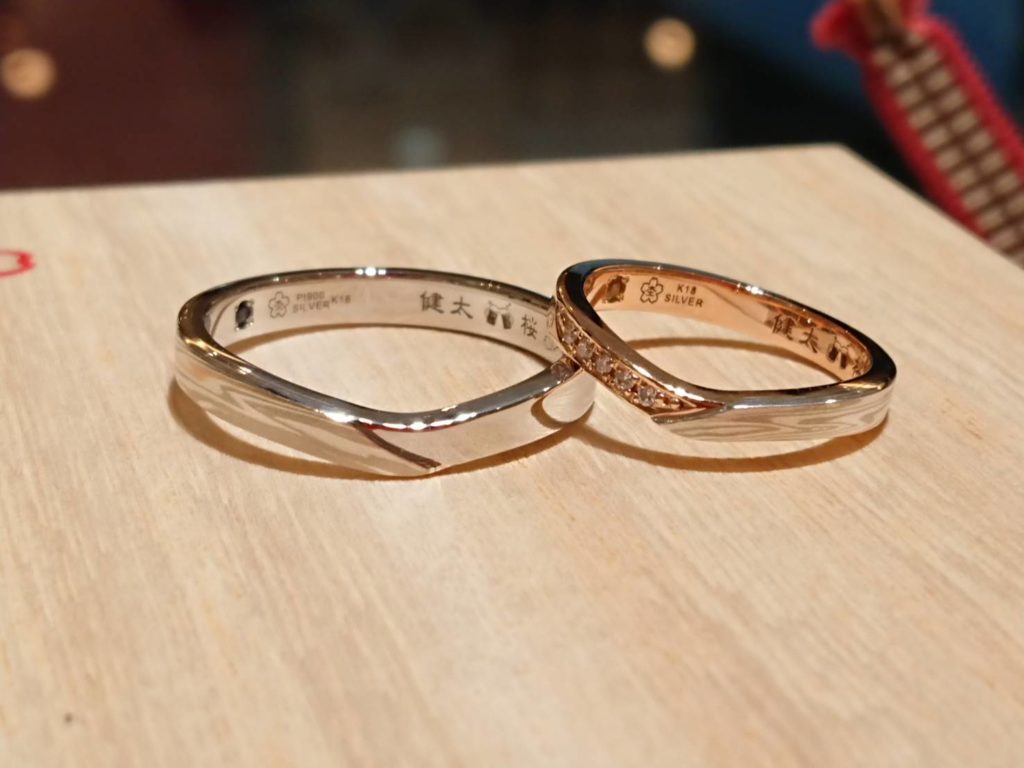 【佐久市】杢目金屋の婚約指輪、結婚指輪をお作り頂きました！