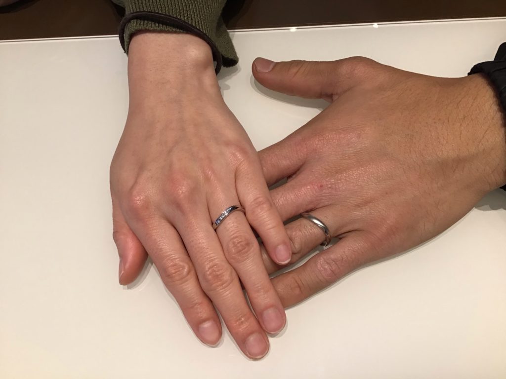 【飯田市】サムシングブルーのご結婚指輪をお作り頂きました！