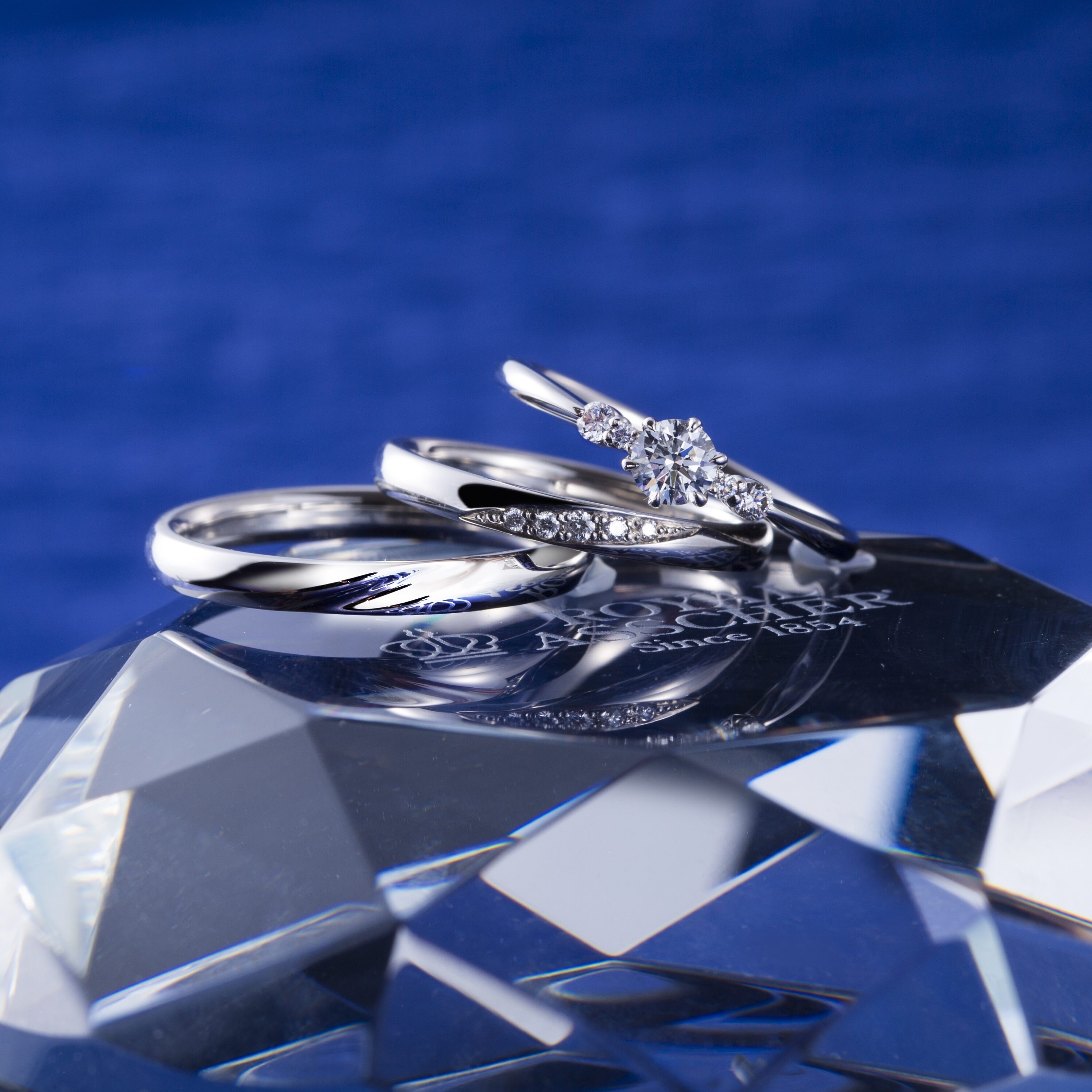 ERA814 WRA066 WRB076｜ロイヤルアッシャー婚約指輪・結婚指輪