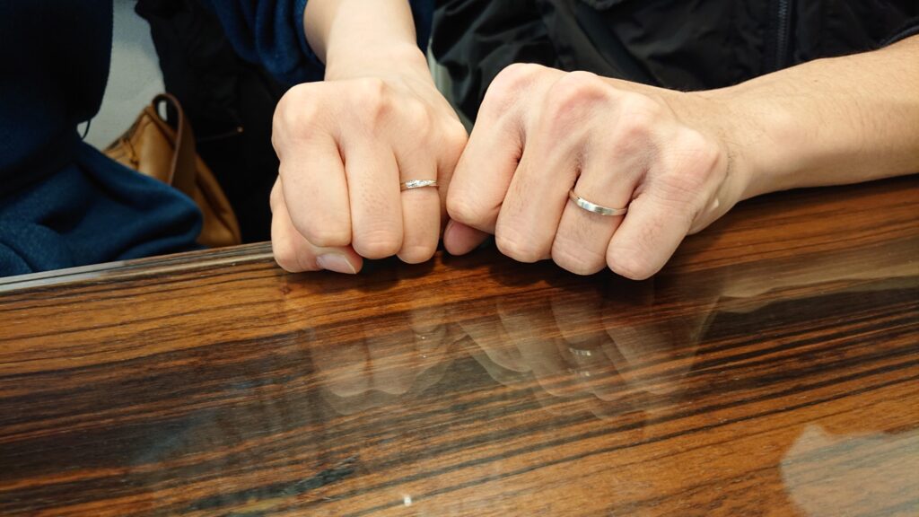 【長野市】サムシングブルーの結婚指輪をお作りいただきました！